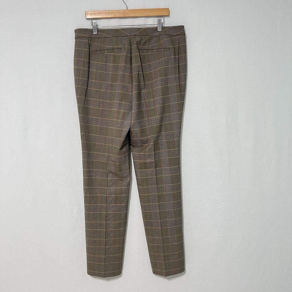 Lauren Ralph Lauren Houndstooth Wool Blend Wide Leg Slacks Pants 14 Classic Prep - Picture 5 of 11